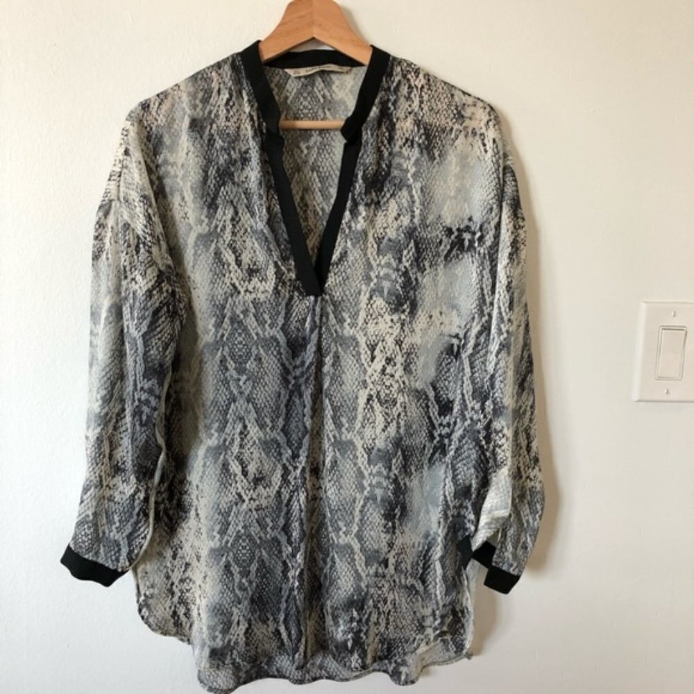 Zara Python Snake print tunic size small